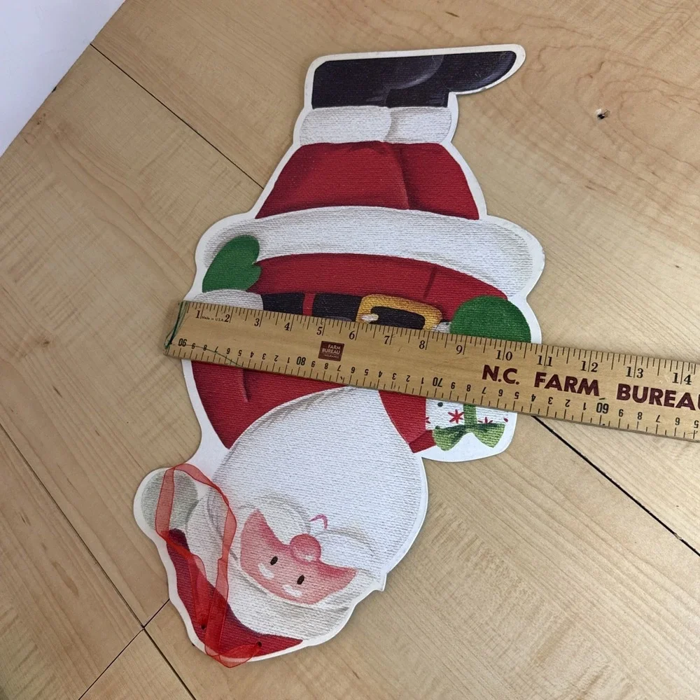 Christmas Santa Hanging Sign Decor Greenbrier 17.5